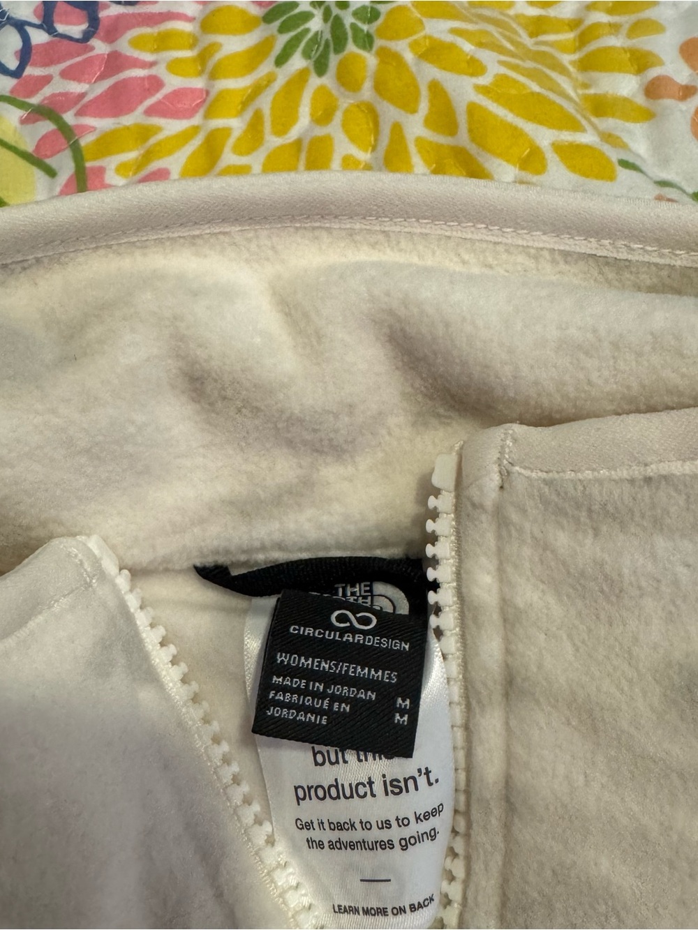 NWT medium WOMENS glacier fleece jacket white dune edge - Picture 5 of 5